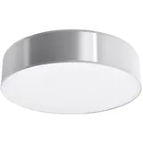 Sollux Lighting Deckenleuchte Deckenlampe Grau PVC Modern Wohnzimmer Schlafzimmer Esszimmer