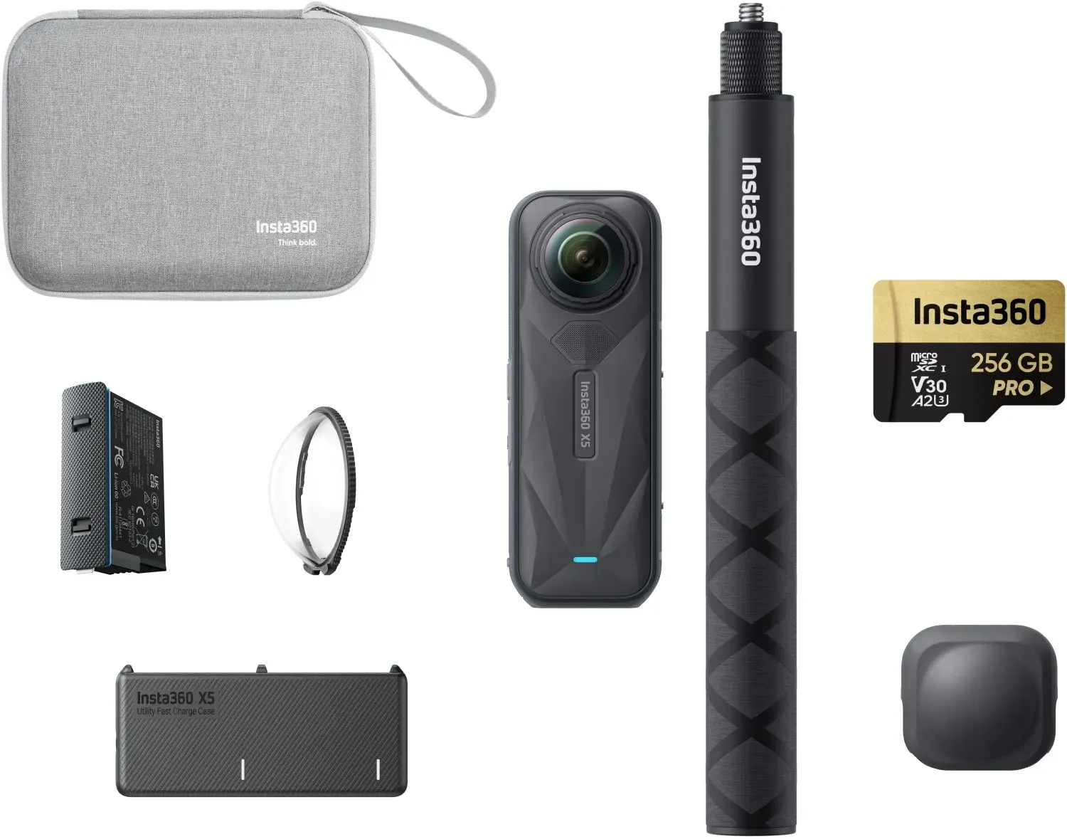 INSTA360 X5 Power-Bundle + Micro SDXC 256GB V30 A2 U3
