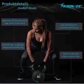 MOVIT Kettlebell PRO Kettlebell 4 kg gelb