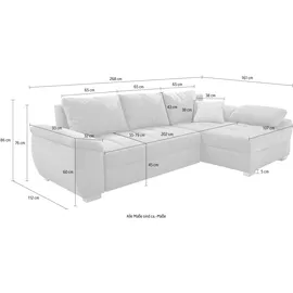 Jockenhöfer Gruppe Ecksofa »Alster L-Form« mit Bettfunktion und Bettkasten, Ottomane links oder rechts montierbar Jockenhöfer Gruppe