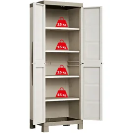 KETER Excellence Kunststoffschrank 65 x 45 x 182 cm Beige/Taupe