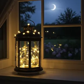ideoon lights LED Sternen-Lichterkette 4,2 m warmweiß