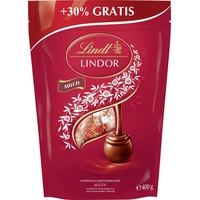 Lindt Schokolade LINDOR Kugeln Milch | 400 g | Ca. 30 Kugeln Vollmilchschokolade mit zartschmelzender Füllung | Pralinen-Geschenk | Schokoladen-Geschenk
