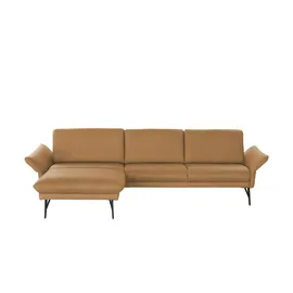 HIMOLLA Eckcouch Leder 2-Sitzer Gelb
