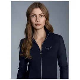 Trigema Sweatjacke Jacke veredelt mit Kristallsteinen«, Gr. M, blau