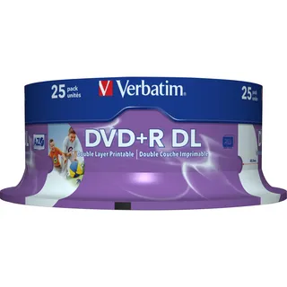 Verbatim DVD+R DL 8,5GB 8x bedruckbar 25er Spindel