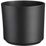 Dehner Keramik-Übertopf Nele, rund, dunkelgrau