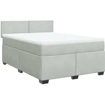 vidaXL Boxspringbett 140 x 200 cm Hellgrau