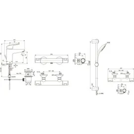 Ideal Standard BD012AA Ceraflex Armaturen-Paket