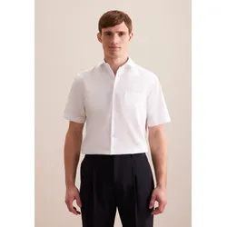 Businesshemd SEIDENSTICKER "Regular", Herren, Gr. 3XL (48), normale Ärmellängen, weiß, 100% Baumwolle, unifarben, regular fit, Kurzarm gerader Abschluss, Hemden, Regular Kurzarm Kentkragen Uni