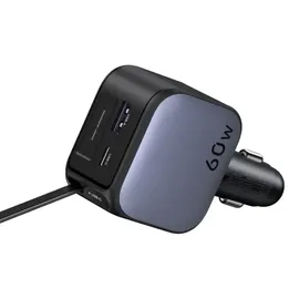UGREEN EC602 60W Kfz Ladegerät 1x USB-A 1x USB-C grau