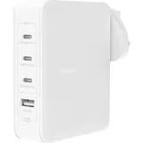 Belkin BoostCharge Pro 140W 4-Port-GaN-Ladegerät weiß (WCH014btWH)