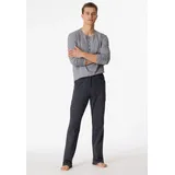 SCHIESSER Herren Schlafanzug Lang Mit Knopfleiste - Nightwear Pyjamaset, Anthrazit_159630, 62 Große Größen EU