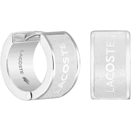 Lacoste Creolen BACKHAND silberfarben 8mm