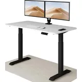 Desktronic HomeOne Höhenverstellbarer Schreibtisch Schwarz - Weiß 140x70cm