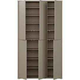 Forte Alice Springs Schuhschrank 109,2 x 34,9 x 191,9 cm Schwarz