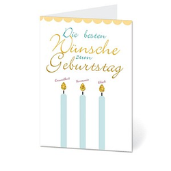LUMA Geburtstagskarte Kerzen DIN B6