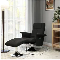Homcom Massagesessel mit Fußhocker elektrisch 95 x 88 x 78 cm Schwarz