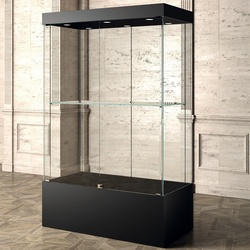 Glasvitrine Museum schwarz 120 x 60 cm