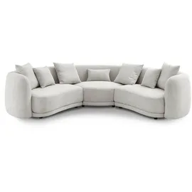 Livora Wohnlandschaft Polyester 2-Sitzer hellgrau