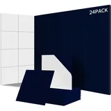 Sonuvia 24 Stück Quadratische Akustikplatten selbstklebend, Schallschutz & Schalldämmung für Wände & Türen – 230kg/m3, NRC 0.95, 100% Polyester, Ideal für Schallschutz Wand, Sternenhimmel blau