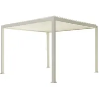 Green Spirit Lamellendach Pergola Mirador Deluxe 3,6x3,6 weiß Aluminium,
