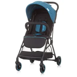 Chipolino Kinderwagen, Buggy Poppy zusammenklappbar Korb Sonnendach 5-Punkt-Gurt blau