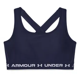 UNDER ARMOUR Armour Mid Crossback Sport-BH Damen 410 - midnight navy/midnight navy/white S