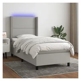 vidaXL Boxspringbett 100 x 200 cm Hellgrau