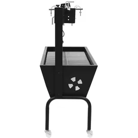 vidaXL BBQ Rotisserie Edelstahl schwarz
