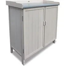 HABAU Gartentisch mit Unterschrank, grau,