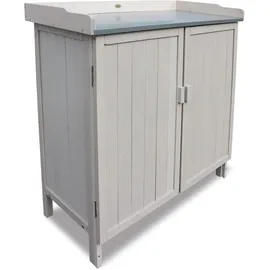 HABAU Gartentisch mit Unterschrank, grau,