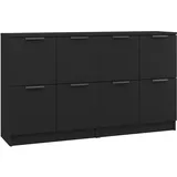 vidaXL Sideboards 2 Stk. Schwarz 60x30x70 cm Holzwerkstoff