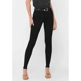 Only Royal reg. skinny fit, Jeans »ONLROYAL – Skinny-Jeans mit normaler Leibhöhe und Stretch« unifarben, modisch, Denim schwarz