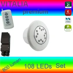 Poolbeleuchtung Set LED/ RGB"Vitalia Premium", Blende weiß/ grau