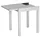 Merxx Balkonausziehtisch 65 x 65 x 75 cm Silber/Grau