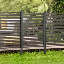 Outsunny Teichzaun 93 x 150 cm Braun/Metall