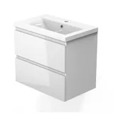 duschspa Waschtisch Badmöbel Set Waschbecken mit Unterschrank MDF, Beite 50/60/80/100 cm 51 cm x 55.5 cm x 39.5 cm
