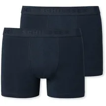 SCHIESSER Jungen Shorts 2er Pack - 95/5, Organic Cotton Dunkelblau 152