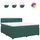 vidaXL Boxspringbett mit Matratze Dunkelgrün 180x200 cm Samt