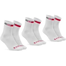 GripGrab Classic Regular Cut Socken 3 Paare Weiß 38-41
