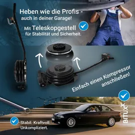 BITUXX Wagenheber Stahl 3T schwarz