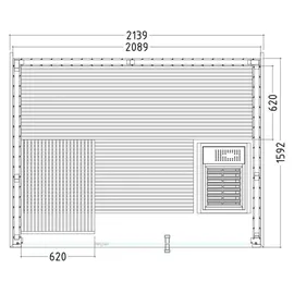 Harvia Panorama Small Elementsauna aus Fichte 214 x 160 x 201 cm