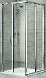 VIGUOR Eckeinstigshälfte Gleittür 2-tlg. f. Ni./SW V1/Silber Matt/Glas Echtglass 3mm — 1900X900MMSM