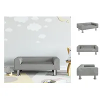 vidaXL Kindersofa Hellgrau 70x45x26,5 cm Samt