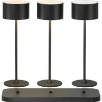 Sygonix 3er Set SY-6627262 LED-Tischlampe LED 5.5 W Schwarz