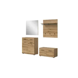Möbel Kraft Garderobenkombination 195x40x197 cm beige