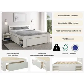 otto home Hannes 160 x 200 cm weiß