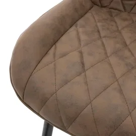 ML-Design 4er Set Esszimmerstühle Wohnzimmerstühle Küchenstuhl Braun, PU-Kunstleder