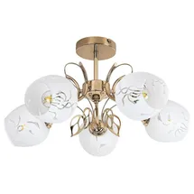 Rabalux Fauna 5xE27 rund gold-weiß